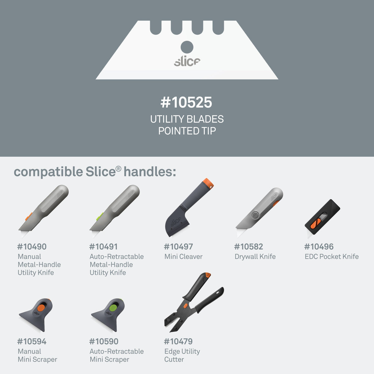 Slice Pointed Tip Ceramic Utility Blades