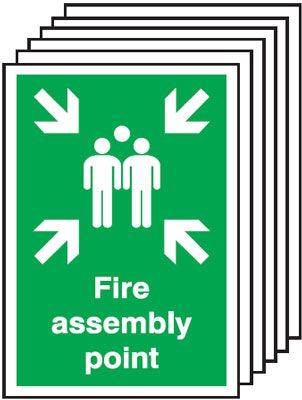 Fire Assembly Point - Pk of 6