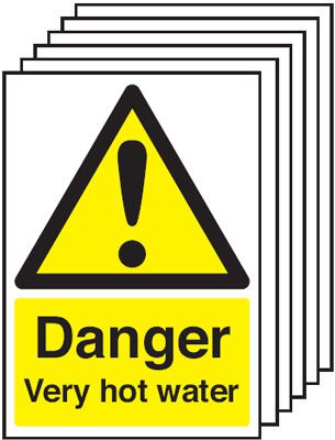 Danger Vey Hot Water - Pk of 6