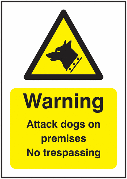 Caution Guard Dogs on Patrol