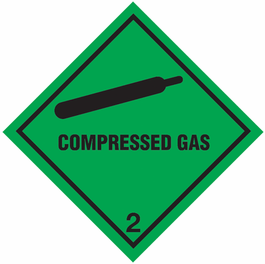 Compressed Gas Hazard Warning Diamonds