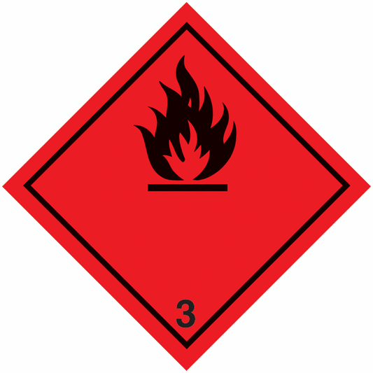 Flammable Symbol Hazard Warning Diamond Roll of 310