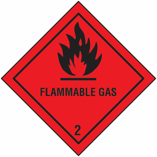 Flammable Gas Hazard Warning Diamonds