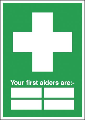 Your First Aiders Are (with spaces)