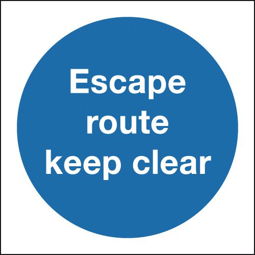 Escape Route Keep Clear