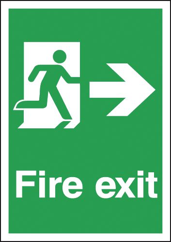 Fire Exit Running Man Right