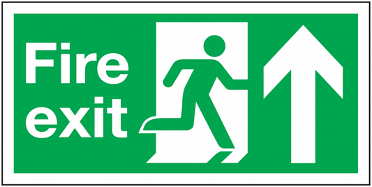 Fire Exit Running Man Arrow Up