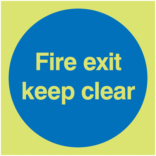 Fire Exit Keep Clear - Xtra Glo