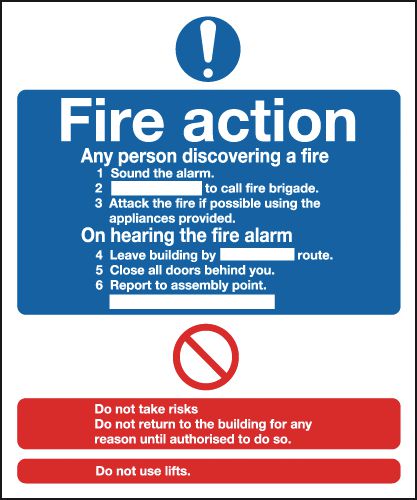 Fire Action Notice (Standard)