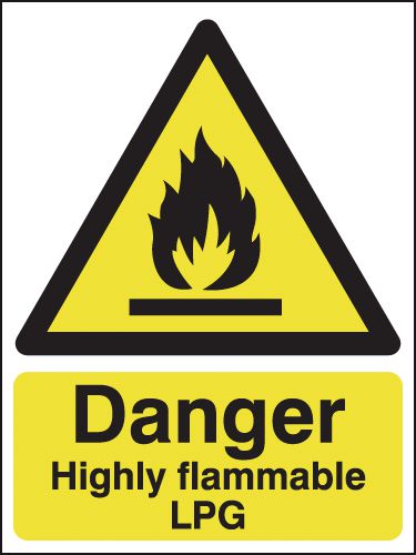 Danger Highly Flammable LPG