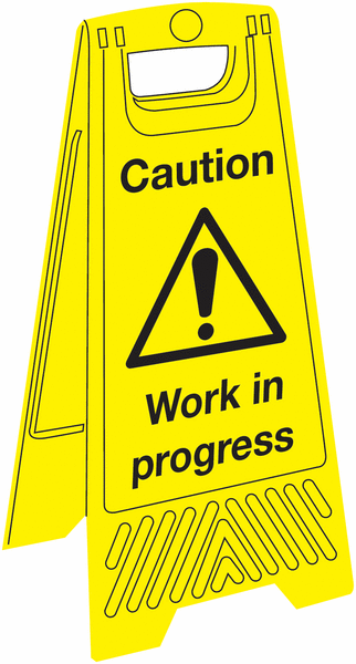 Caution Work in progress Floor Stand