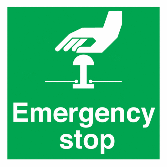 Emergency Stop - Pk of 10 Labels
