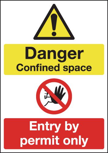 Danger Confined Space Entry By Permit Only