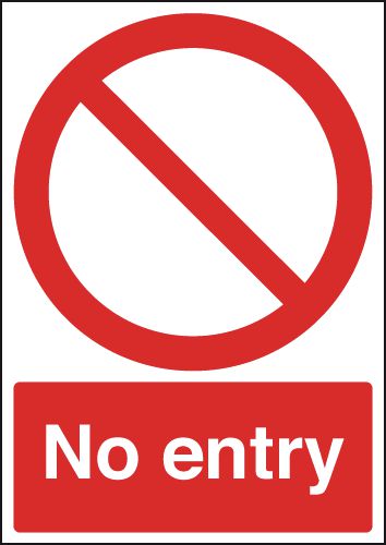 No Entry (Circular & Diagnoal Symbol)