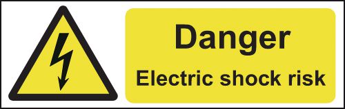 Danger Electric Shock Risk - Pk of 6