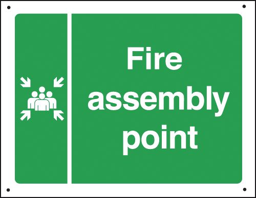 Fire assembly point Vandal resistant sign