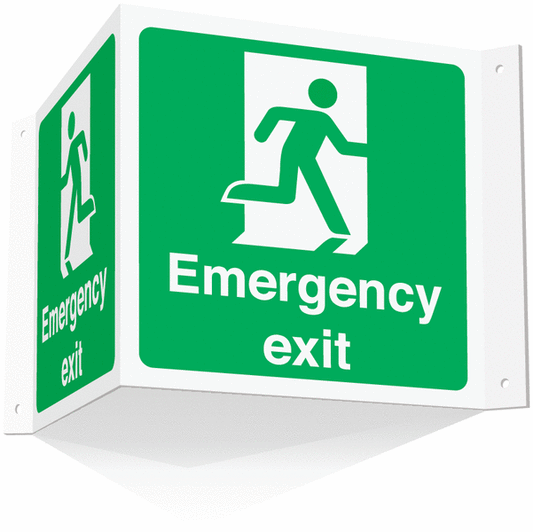 Emergency exit Projecting 3D Sign
