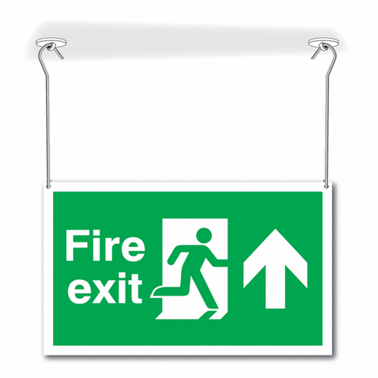 Fire exit up sign - Double sided