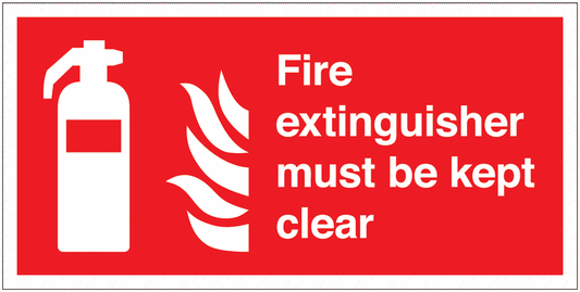 Fire Extinguisher Must Be Kept Clear