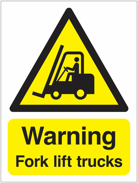 Warning Forklift Trucks - Aluminium