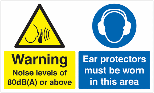 Warning Noise Level of 80Db(A) or above Ear Protectors Must Be Worn In This Area