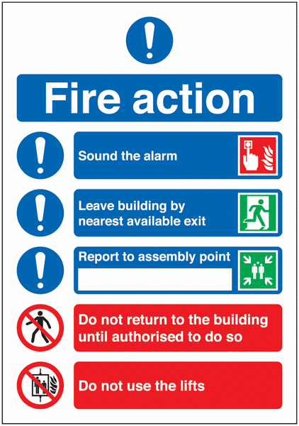 Fire Action Notice (Symbolised)