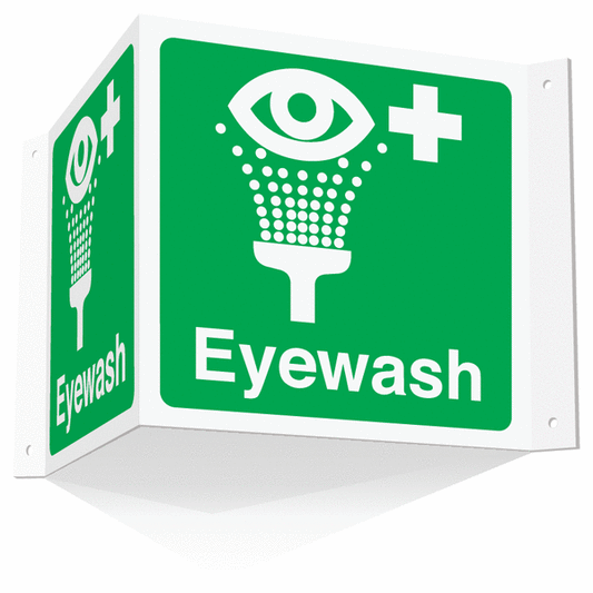 Eyewash Projecting 3D Sign