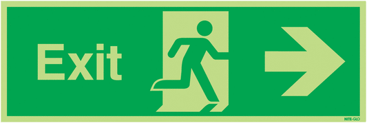 Exit Running Man Arrow Right - Nite Glo