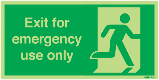 Exit For Emergency Use Only - Nite Glo