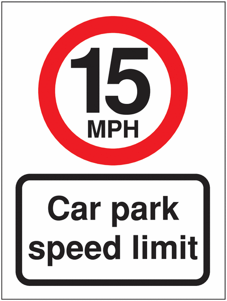 15mph Car Park Speed Limit