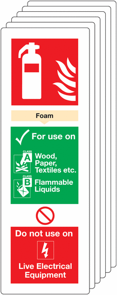 Foam Extinguisher For Use On - Pack of 6