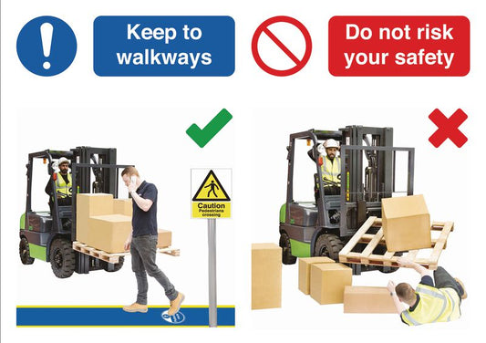 Keep to walkways / Do not risk your safety