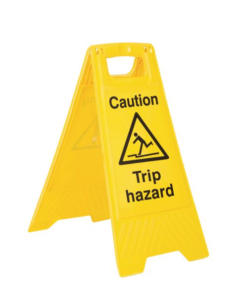 Caution Trip hazard Floor Stand
