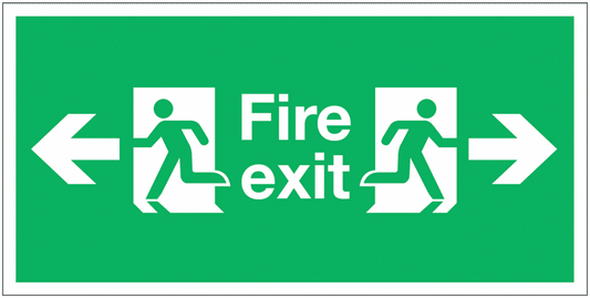 Fire Exit Running Man Left & Right Signs
