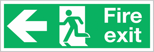 Fire Exit Running Man Arrow Left