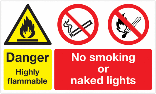 Danger Highly Flammable No Smoking or Naked Lights