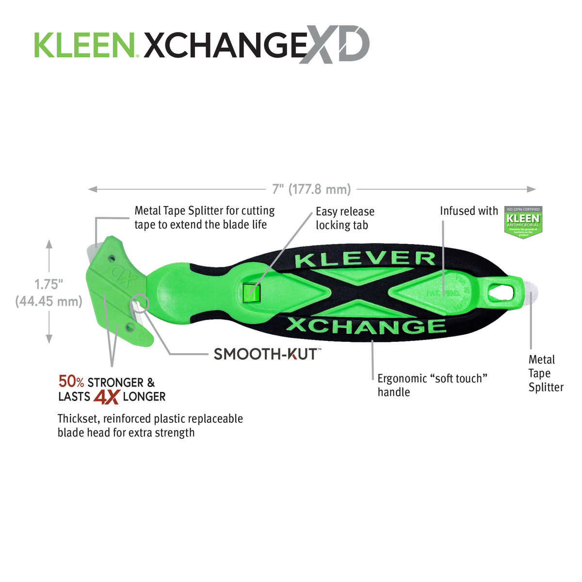 Kleen™ XChangeXD Recessed Blade Safety Cutter