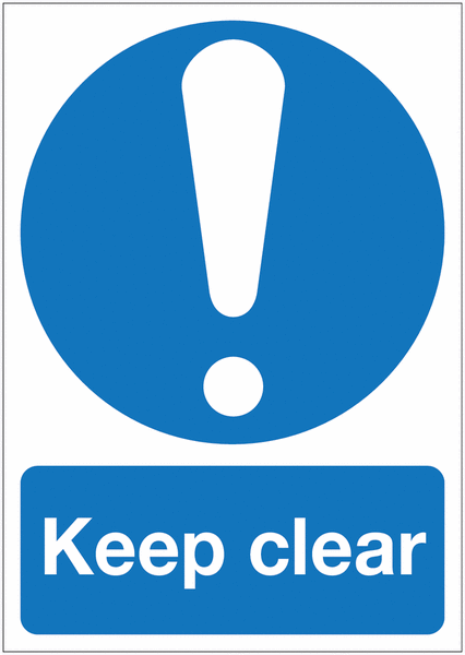 Keep Clear ISO 7010 Symbol/Text Signs - Single Supply