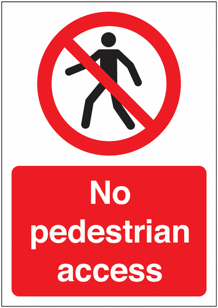 No pedestrian access