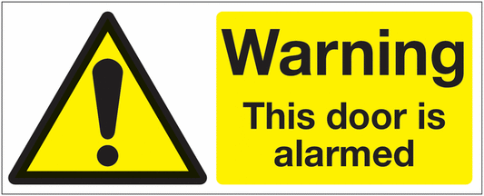 Warning This door is alarmed