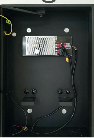 Mains configuration inside the sign enclosure