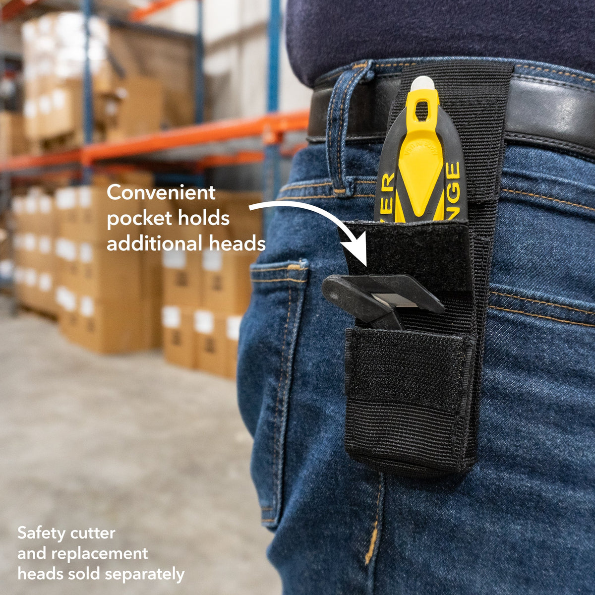 Klever™ Safety Cutter Holster Durable Nylon Belt Holder