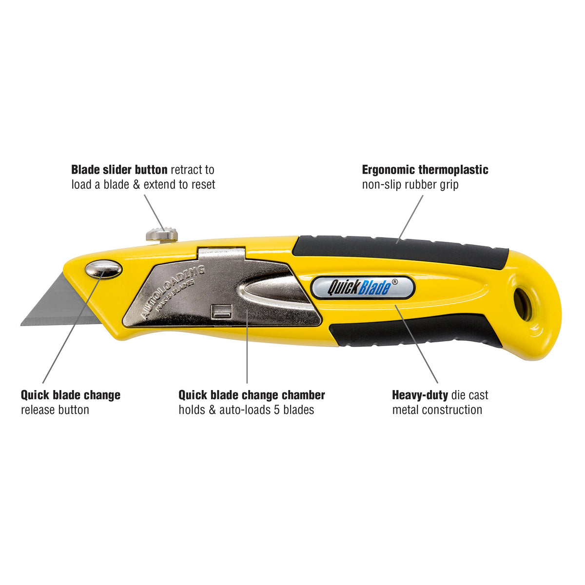 Auto-Loading Metal Utility Knife