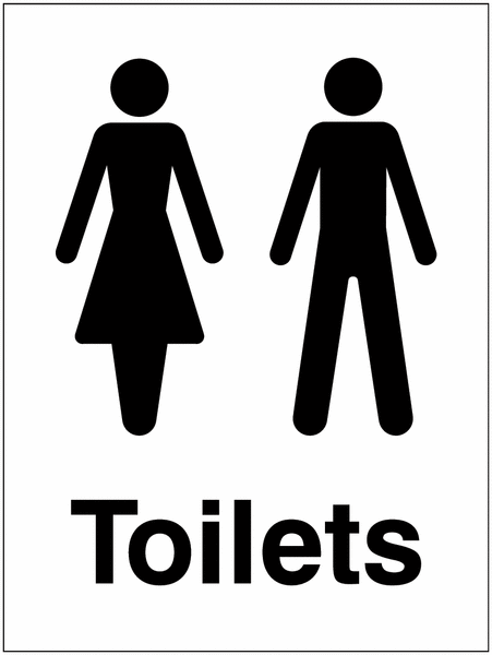 Male and Female Washroom sign