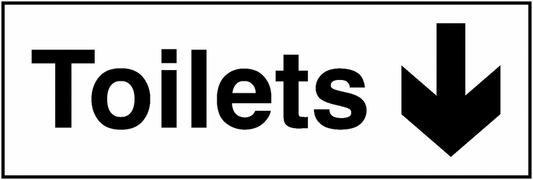 Toilets arrow down