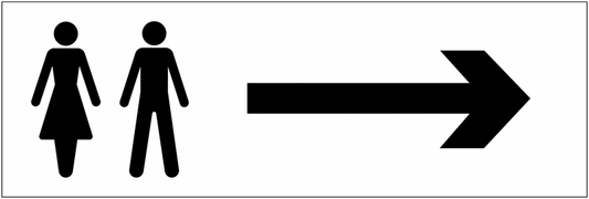 Male and female symbol with arrow right