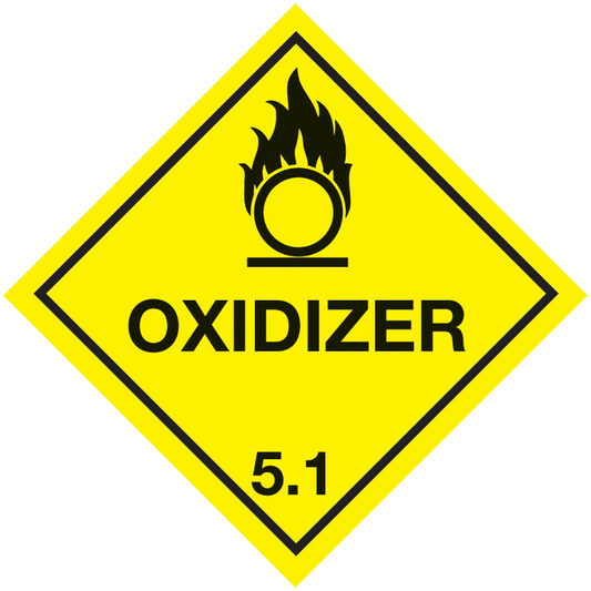 Oxidizer Hazard Warning Diamonds Roll of 310