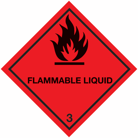 Flammable Liquid Hazard Warning Diamonds