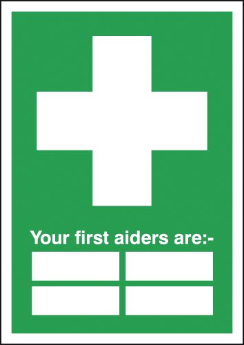 Your First Aiders Are (with spaces)