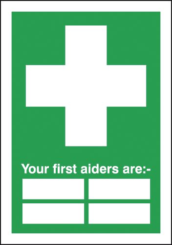 Your First Aiders Are (with spaces)